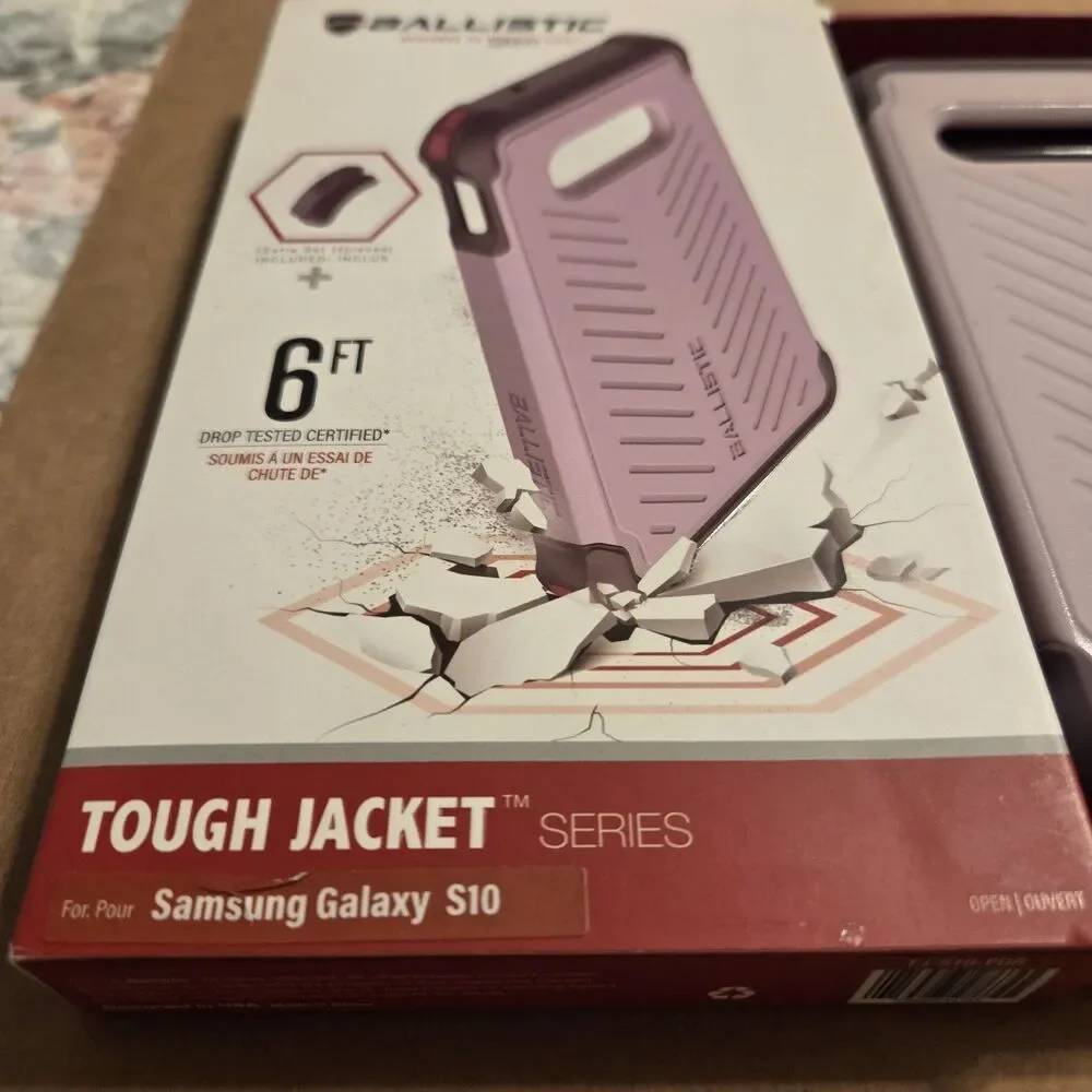 Ballistic Samsung Galaxy S 10 Phone Tough Jacket 6ft Drop Test  Light Purple